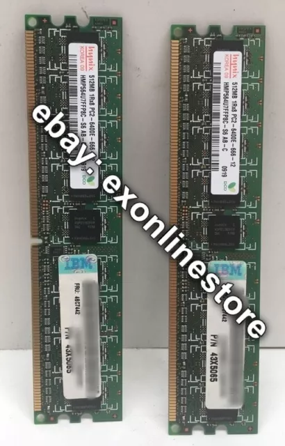 46C7443 - 1GB (2x512MB) PC2-6400 CL6 ECC 800 MHz DIMM Memory Kit (2 x 46C7442)