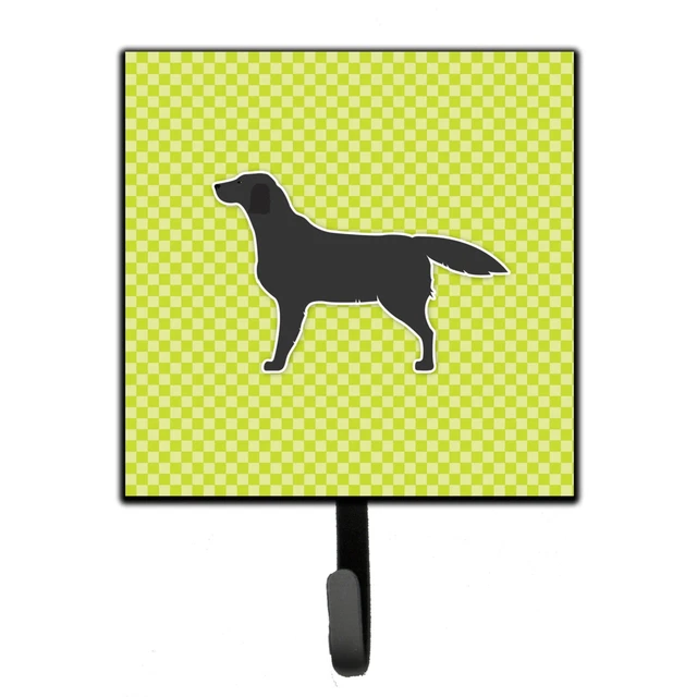 "Caroline's Treasures Black Labrador Retriever Checkerboard Green Leash or Ke...