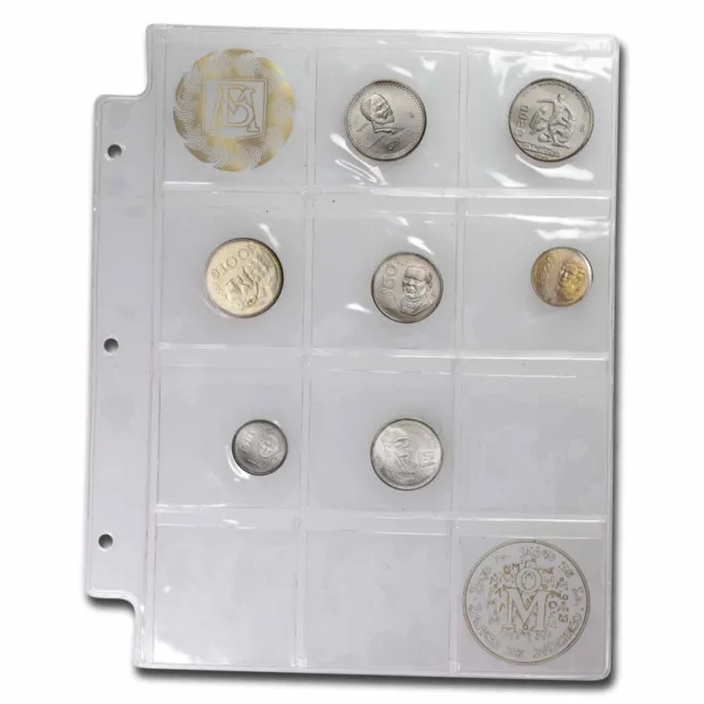 1986 Mexico 1 Peso-500 Pesos 7-Coin Mint Set
