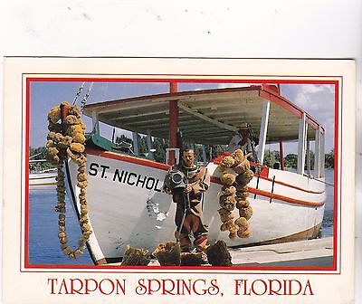 *Florida Postcard-"Fishing...@ Tarpon Springs, Fl. (#389)