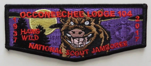 Occoneechee Lodge 104 Occoneechee NC 2017 Jamboree Flap Black Bdr (E8418)