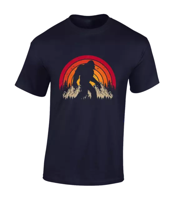 Big Foot Silhouette Mens T Shirt Yeti Sasquatch Funny Cool Usa Design Top