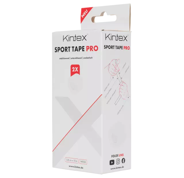 Kintex Sporttape Pro 6 RollenStabilisierung Fixierung Knöchel Hand 3,8 cm x 10 m