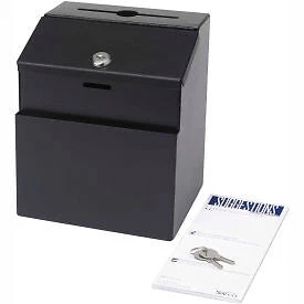 Safco Products Steel Suggestion Box, Black Safco Products 4232BL 073555423228