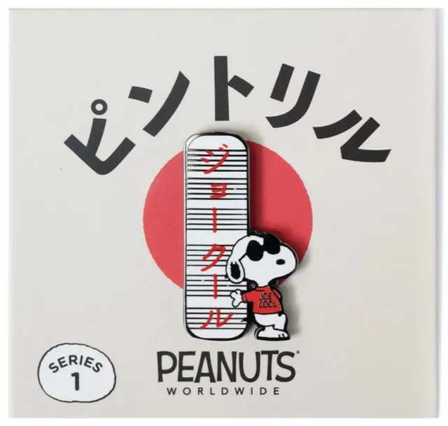 ⚡RARE⚡ PINTRILL x PEANUTS Japanese Joe Cool Snoopy Pin *NEW SEALED* LIMITED ED.