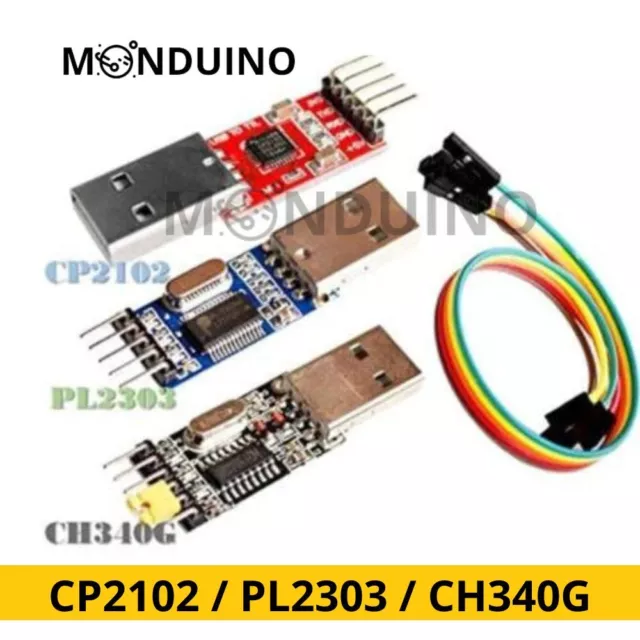 USB to TTL Module PL2303 + HW-598 CP2102 + CH340G USB UART Module