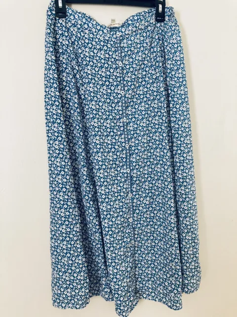 Max Studio | Floral Blue Skirt (M)