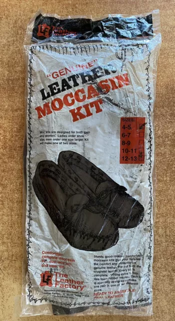 Kit de mocasín de cuero vintage artesanales 4601 talla 4 5
