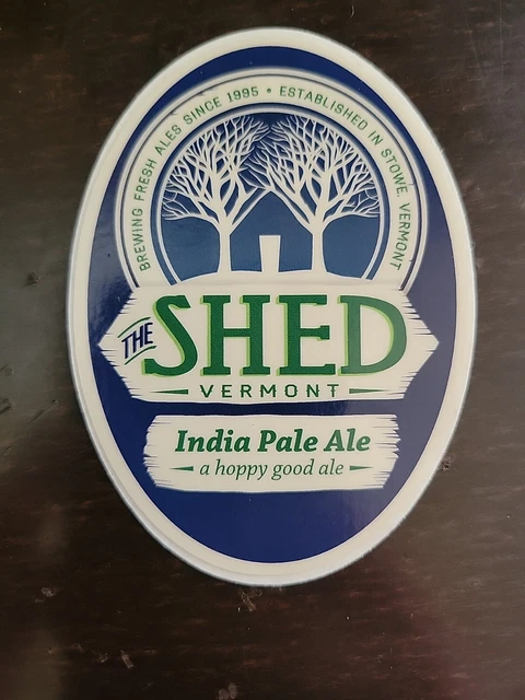 THE SHED BREWERY IPA India Pale Ale Tap Handle Sticker decal brewing craft beer
