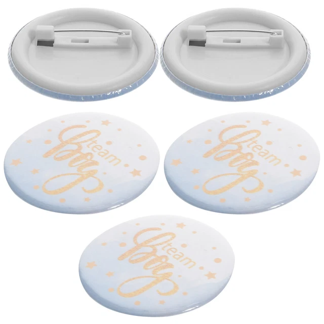 Distintivo Bottone Regali Bagno Vestiti Spilla Ragazzo Ragazza Distintivo Bottone Rotondo Placca Stagnata Blu