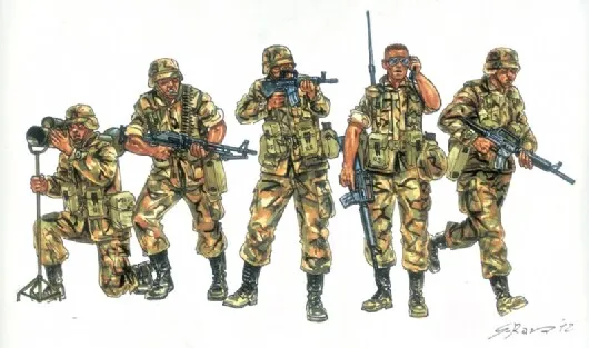 Modellino soldati soldatini Italeri US INFANTRY 90s KIT scala 1:72 modellismo...