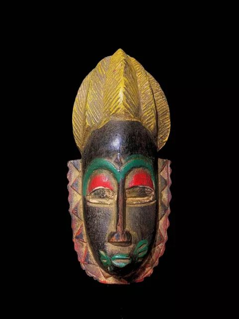 AFRICAN Vintage Masks Carved Antique African Tribal Art GURO Mask-4803