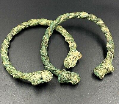 Ancient Near Eastern Regions Romans Jewelry Old Bronze Bracelets Antiquities