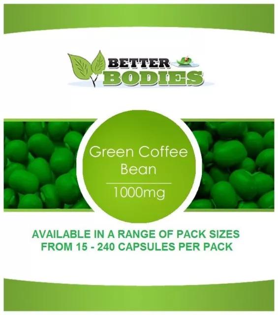 1000mg GREEN COFFEE BEAN EXTRACT WEIGHT LOSS SLIMMING DIET PILLS