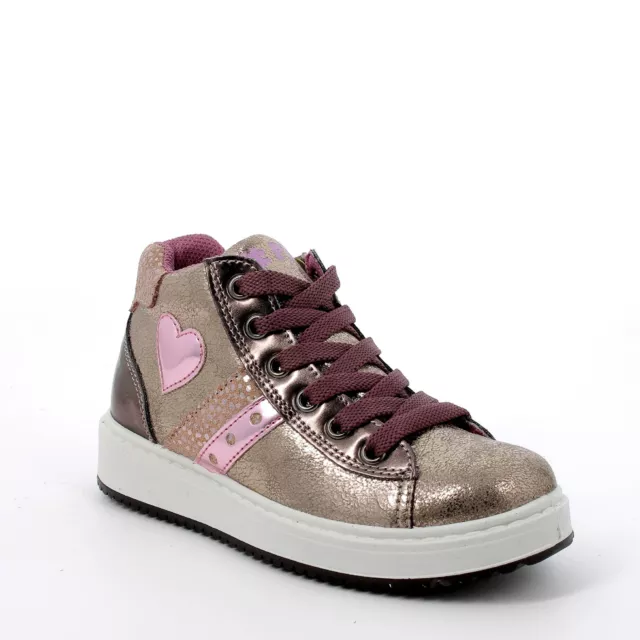 PRIMIGI 2870911 TAUPE Scarpe Sneakers Cerniera Alte Lacci