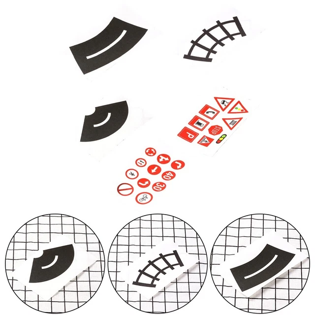 DIY RAILWAY TRAIN Curve Stickers for Road Traffic Scrapbook Label ...