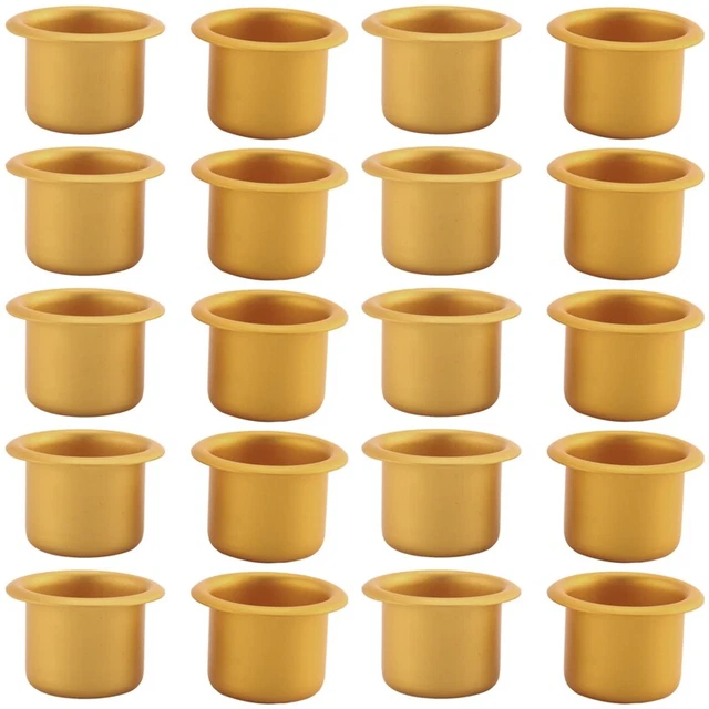 40 Insertions Bougie Aluminium Trou 12mm - Pour Bougies Bâtons, Tables - Décoration Fête