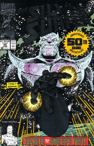 SILVER SURFER (Vol. 3) #50 F/VF, 3rd Print, Marvel Comics 1991 Stock Image