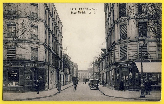 cpa RARE 94 - VINCENNES Rue DOHIS Avenue de PARIS Sté Achille HAUSER Bakery