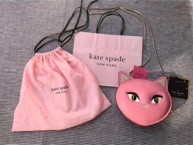 BOLSO BANDOLERA KATE Spade maullido gato NUEVO CON bolsa antipolvo