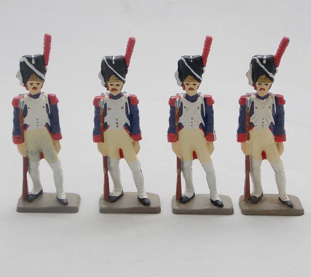 Lot De 4 Soldats De Plomb Starlux - Tambour De Régiment Napoléon, Occasion