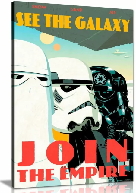 Star Wars Storm Troopers Propaganda Canvas Wall Art Picture Print