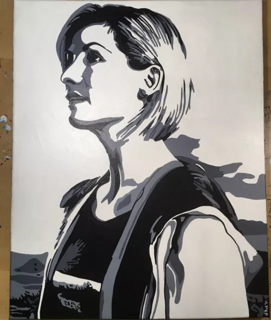 Hand-painted Custom Jodie Whittaker Dr Who Painting 11x14in