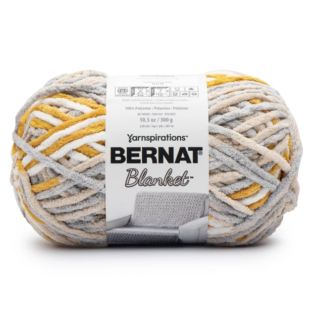 Paquete de 2 mantas Bernat hilo bola grande-grellow 161110-10982