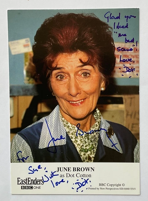 JUNE BROWN Genuine Handsigned Eastenders Castcard 6 x 4