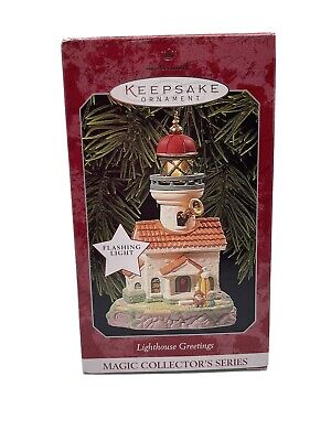 Hallmark Keepsake Lighthouse Greetings Ornament 1998 Magic Collectors Series