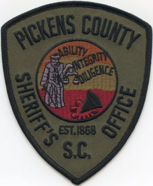 PICKENS COUNTY SOUTH CAROLINA SC subdued SHERIFF POLICE PATCH