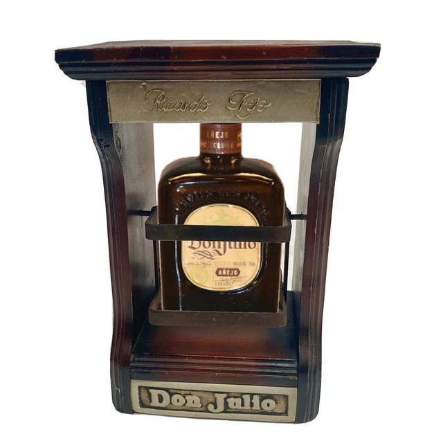 DON JULIO TEQUILA Extremely Rare Vintage Wood & Steel Display Stand