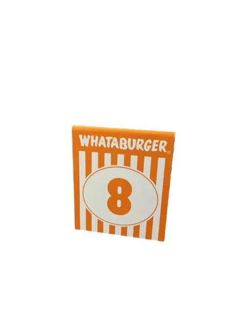 Individual WHATABURGER Restaurant Table Tent Number 8- Modern Glossy