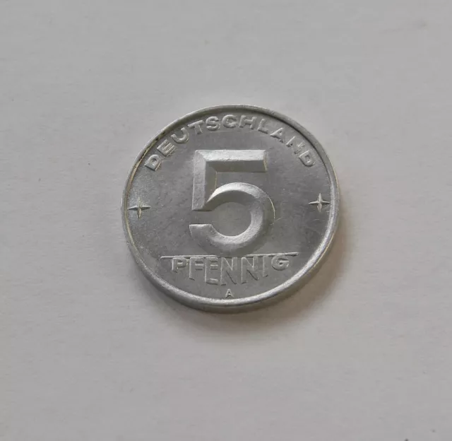 DDR: 5 Pfennig 1952 A, J. 1506, fast stempelglanz, SELTEN