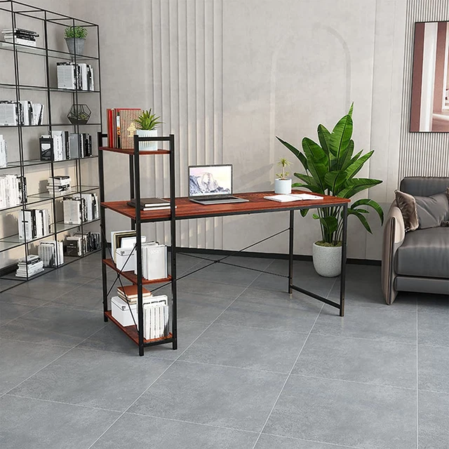 55 Inch Computer Desk for Home Office with Storage Study Writing Table for Offic
