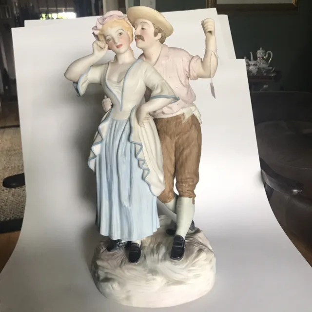 German 19th century Porcelain &Bisque German Couple