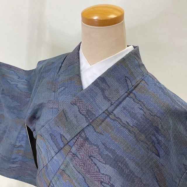 Oshima Tsumugi VINTAGE Japanese Kimono Silk tumugi ANTIQUE LADIES KIMONO 1747