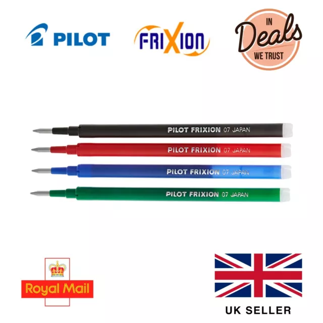 Pilot FriXion Ball Clicker Point Erasable Rollerball Pen Refills Various  Colours