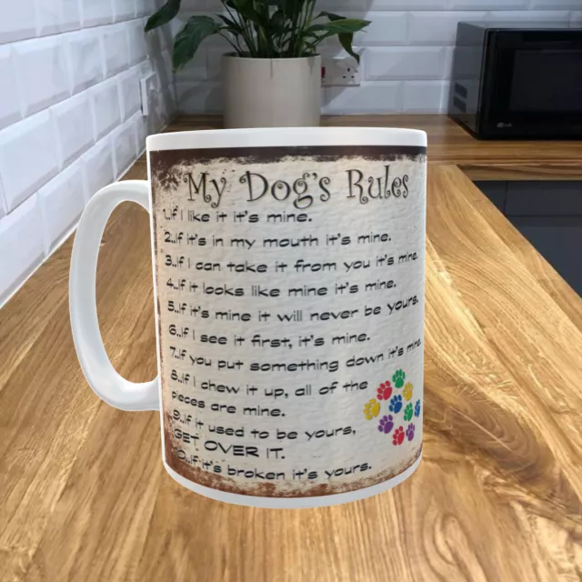 Great DANE Dog 11oz Coffee Mug My Dog's Rules Theme 776DRMUG 2