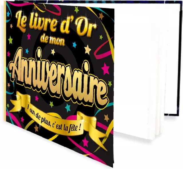 Livre d'or anniversaire multicolore