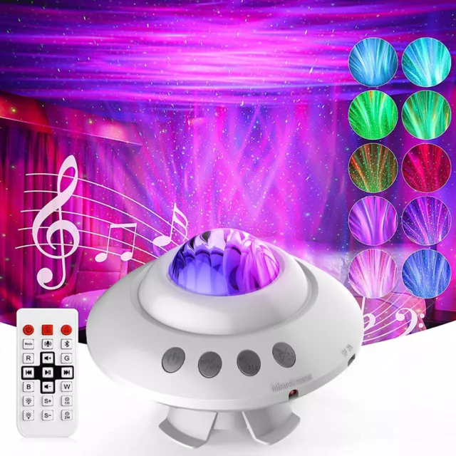 Projektionslampe LED Sternenhimmel Projektor Galaxy Stern Bluetooth Musik Kinder