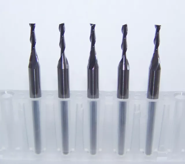 (5) - 1.60mm (.0630") CARBIDE END MILLS, 2 FLUTE KYOCERA RBE-160