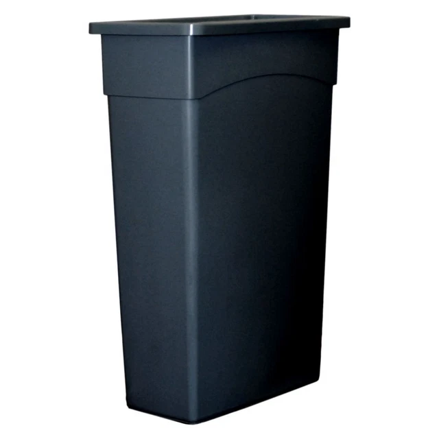 Continental 8322BK Wall Hugger 23 Gal. Black Container