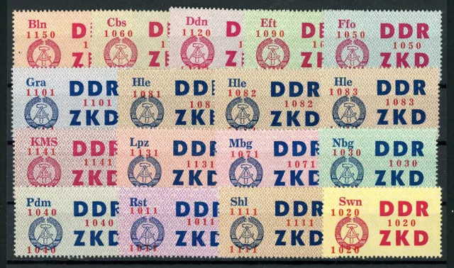 DDR Dienst Laufkontrollzettel des ZKD: Mi.Nr.16/30 postfrisch. Mi: 380,-