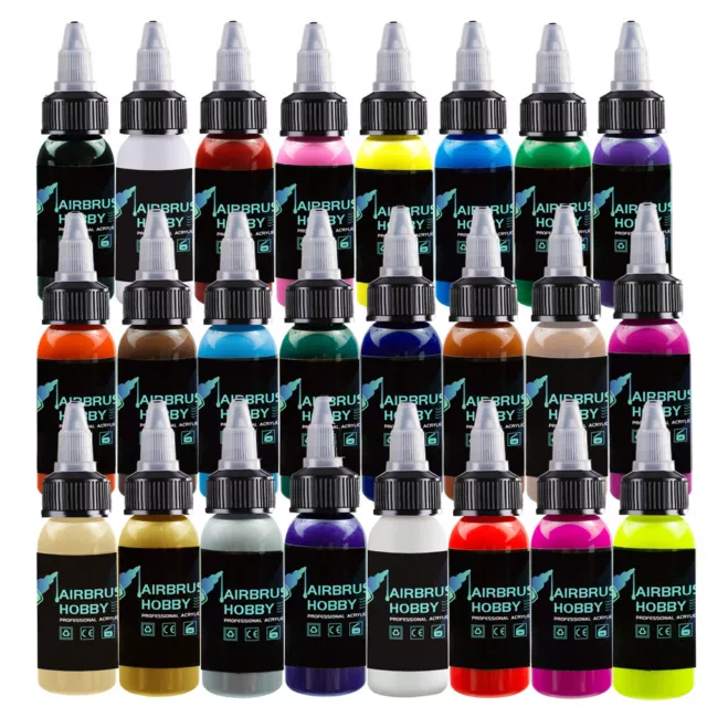 OPHIR Airbrush Acrylic Paint Ink for DIY Hobby Model Shoes Leather 30ML/Bottle