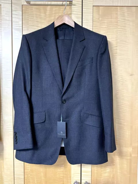 Chester Barrie Savile Row Burlington Dark Grey Hopsack Suit in 38R NWT RRP £595