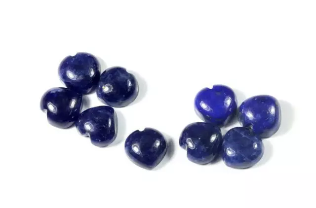 Natural Lapis Lazuli Heart Shape Carving 11mm to 15mm Cabochon Loose Gemstone 2