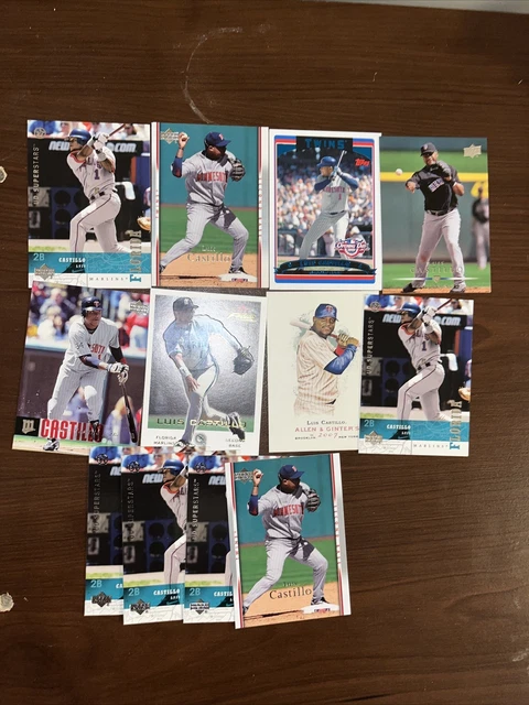 Luis Castillo Lot of 12 Marlins, Twins 7 Different Cards Base