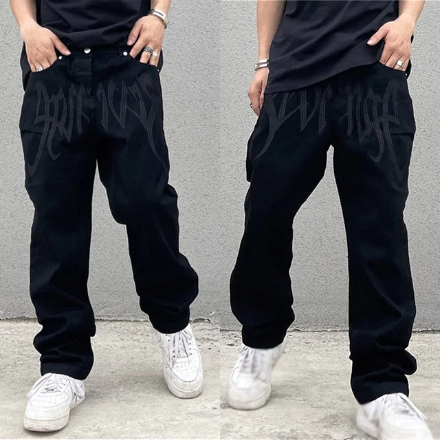 Baggy Printed Jeans Hip Hop Teenager Daily Boy Streetwear Skateboard Trousers