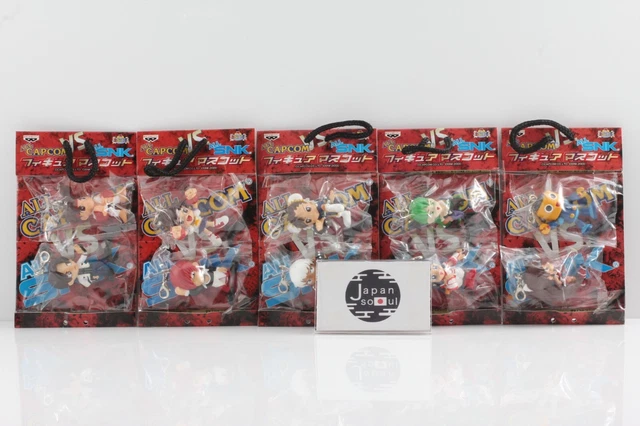ALL CAPCOM VS ALL SNK Figure Mascot Keychain Set 5 Types BANPRESTO From JAPAN